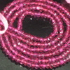 AAA HIGH QUALITY - SO GORGEOUS - AMAZING NICE PINK COLOUR - SUPER SPARKLY - RODHOLITE - GARNET - MICRO FACETED RONDELL BEADS size 3 - 4 mm 14 inches